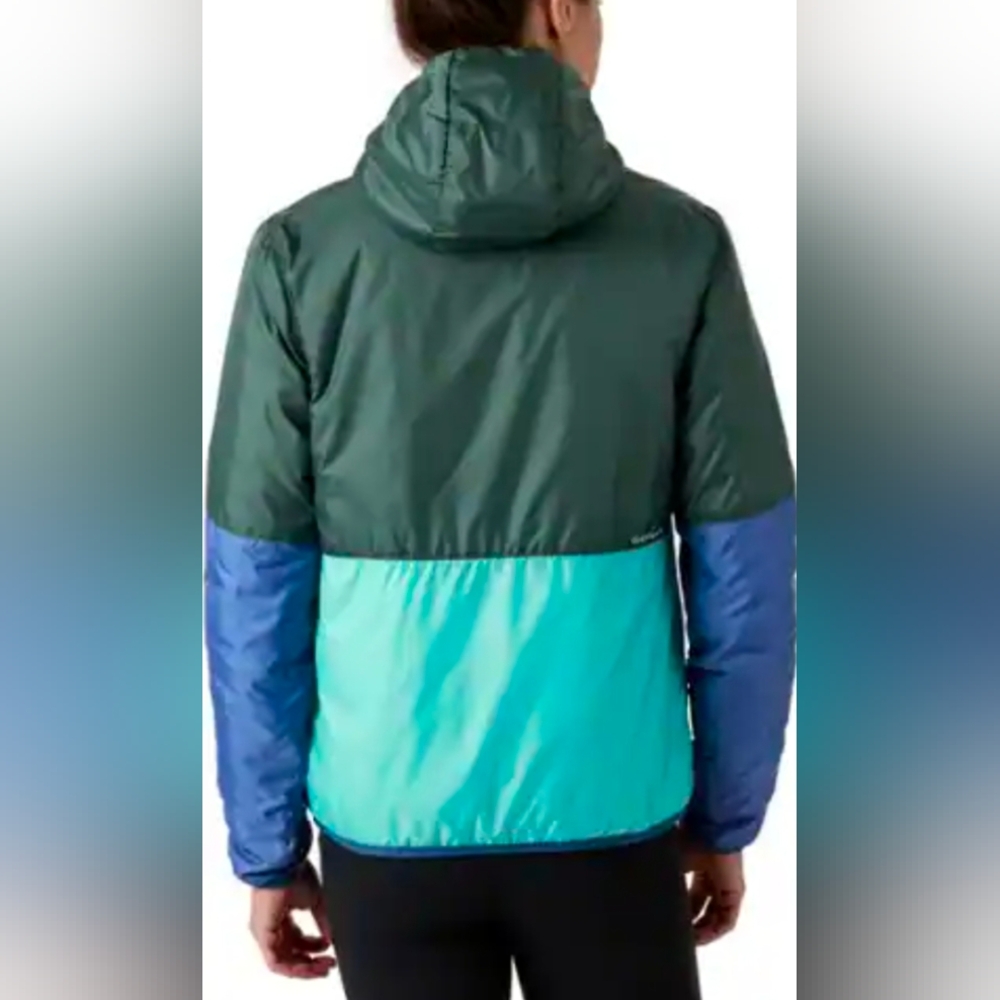 Cotopaxi Teca Calido Hooded Puffer Reversible Jacket Medium in Green/Teal/Aqua - Picture 2 of 16